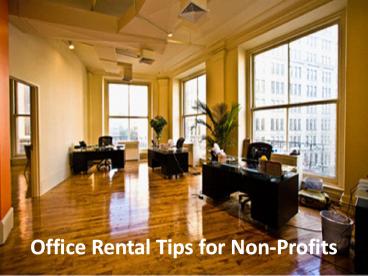 Office Rental Tips for Non-Profits
