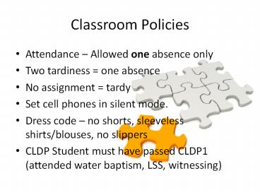 Classroom Policies