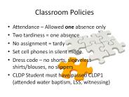 Classroom Policies