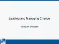 Leading and Managing Change PowerPoint PPT Presentation