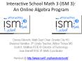 Interactive School Math 3 (ISM 3): An Online Algebra Program PowerPoint PPT Presentation