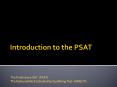 Introduction to the PSAT PowerPoint PPT Presentation