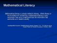 Mathematical Literacy PowerPoint PPT Presentation