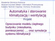 Automatyka i sterowanie klimatyzacja i wentylacja