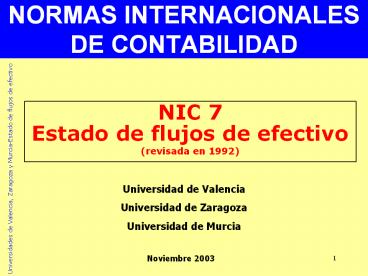 NORMAS INTERNACIONALES DE CONTABILIDAD