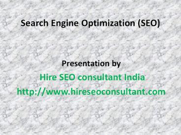 Hire full time seo consultant India