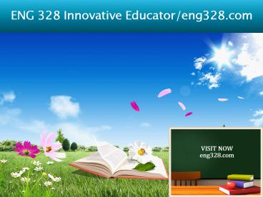 ENG 328 Innovative Educator/eng328.com