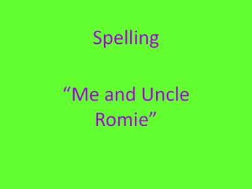 Spelling