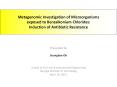 Metagenomic Investigation of Microorganisms exposed to Benzalkonium Chlorides: Induction of Antibiotic Resistance PowerPoint PPT Presentation
