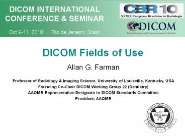 DICOM Fields of Use