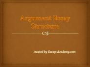 Argument Essay Structure