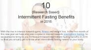 10 {Research Based} Intermittent Fasting Benefits in 2016