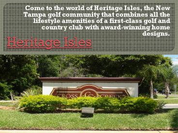Heritage Isles Tampa