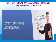 sap material management online training in thailand