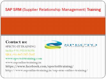 sap srm online training in usa,canada