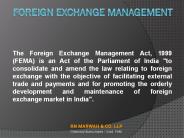 Foreign Exchange Management