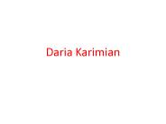 Know about the Daria Karimian