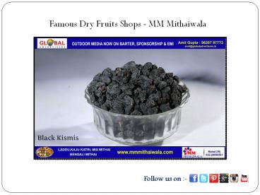 Famous Dry Fruits Shops - MM Mithaiwala