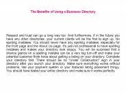 The Benefits of Using a Business Directory