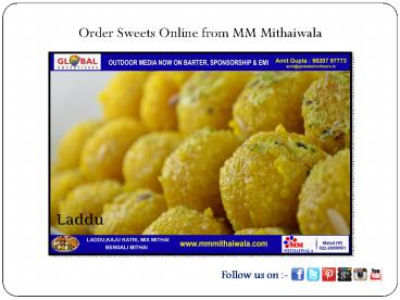 Order Sweets Online from MM Mithaiwala