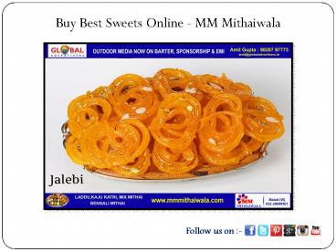 Buy Best Sweets Online - MM Mithaiwala