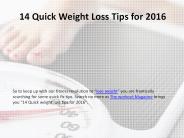 Weight Loss Tips for 2016