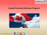 Canada Provincial Nominee Program