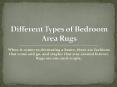 Different Types of Bedroom Area Rugs