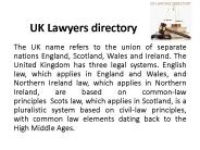 UK Lawyers directory