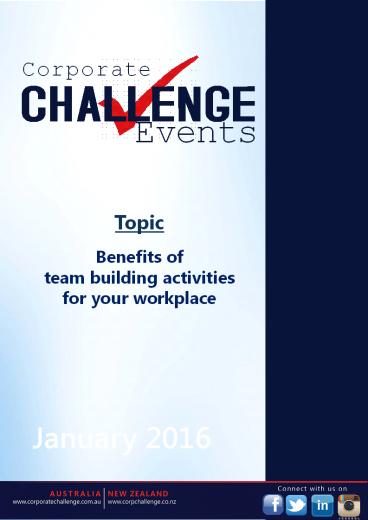 Benefits of team building activities for your workplace