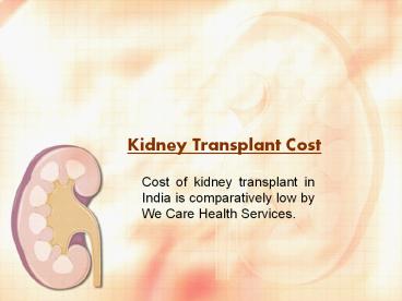 Kidney Transplant Cost