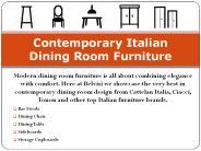 Contemporary Italian Dining Room Furniture