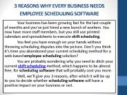 3 Reasons Why Every Business Needs Employee Scheduling Software