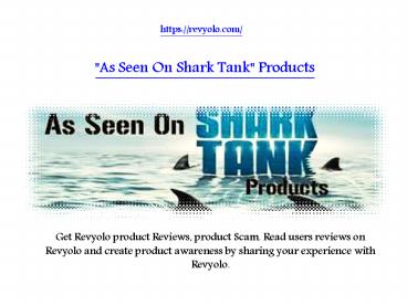 Products As Seen On Shark Tank