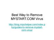 Guides to Remove MyStart.com Virus