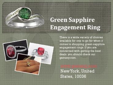 Green Sapphire Engagement Ring