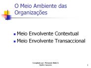 O Meio Ambiente das Organiza