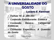 A UNIVERSALIDADE DO GOSTO