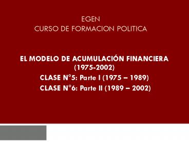 EGEN CURSO DE FORMACION POLITICA