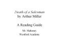 Death of a Salesman by Arthur Miller A Reading Guide PowerPoint PPT Presentation