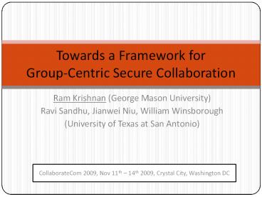 Ram Krishnan (George Mason University)