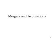 Mergers and Acquisitions