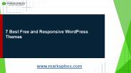 7 Best Free and Responsive WordPress Themes