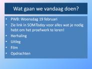 Wat gaan we vandaag doen?