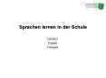 Sprachen lernen in der Schule PowerPoint PPT Presentation