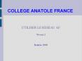 COLLEGE ANATOLE FRANCE PowerPoint PPT Presentation