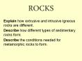 ROCKS PowerPoint PPT Presentation