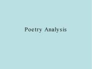 Poetry Analysis