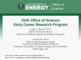 DOE Office of Science Early Career Research Program PowerPoint PPT Presentation