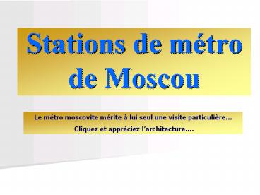 Stations de m